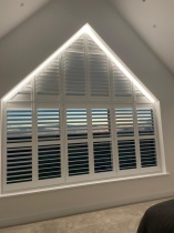 Shaped shutters with LED light design